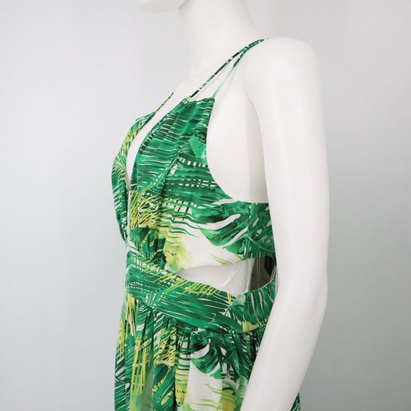 Fashion Nova Key West Maxi Tropical Dress Sz Medium  Womens Long Summer - Picture 8 of 15